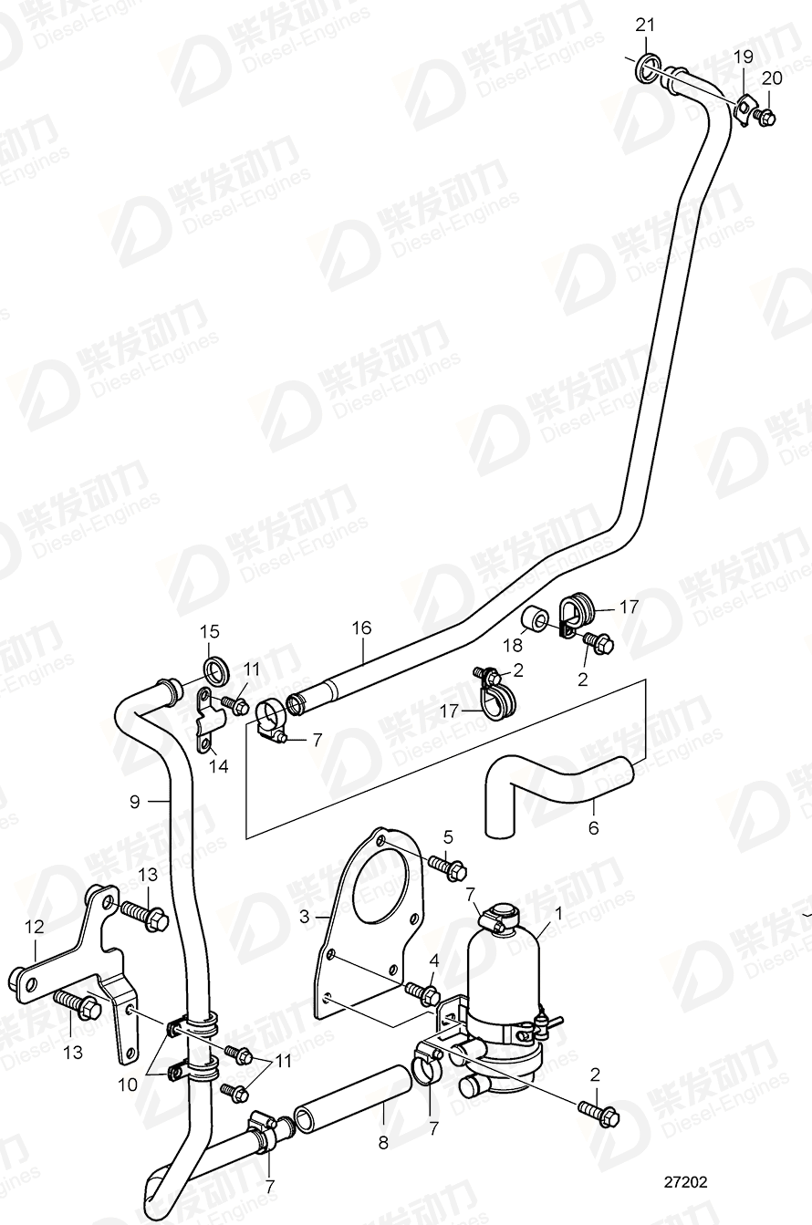 volvo penta Bracket 21613049 Drawing volvo penta Bracket 21613049 Drawing